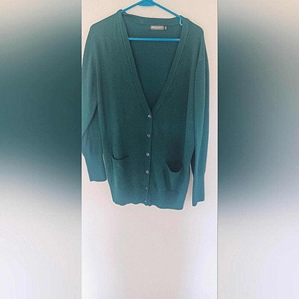 URBAN COCO Hunter Green Cardigan  Sweater 2xl
